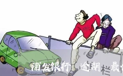 浦发银行 逾期 最低还款 浦发银行 逾期 最低还款